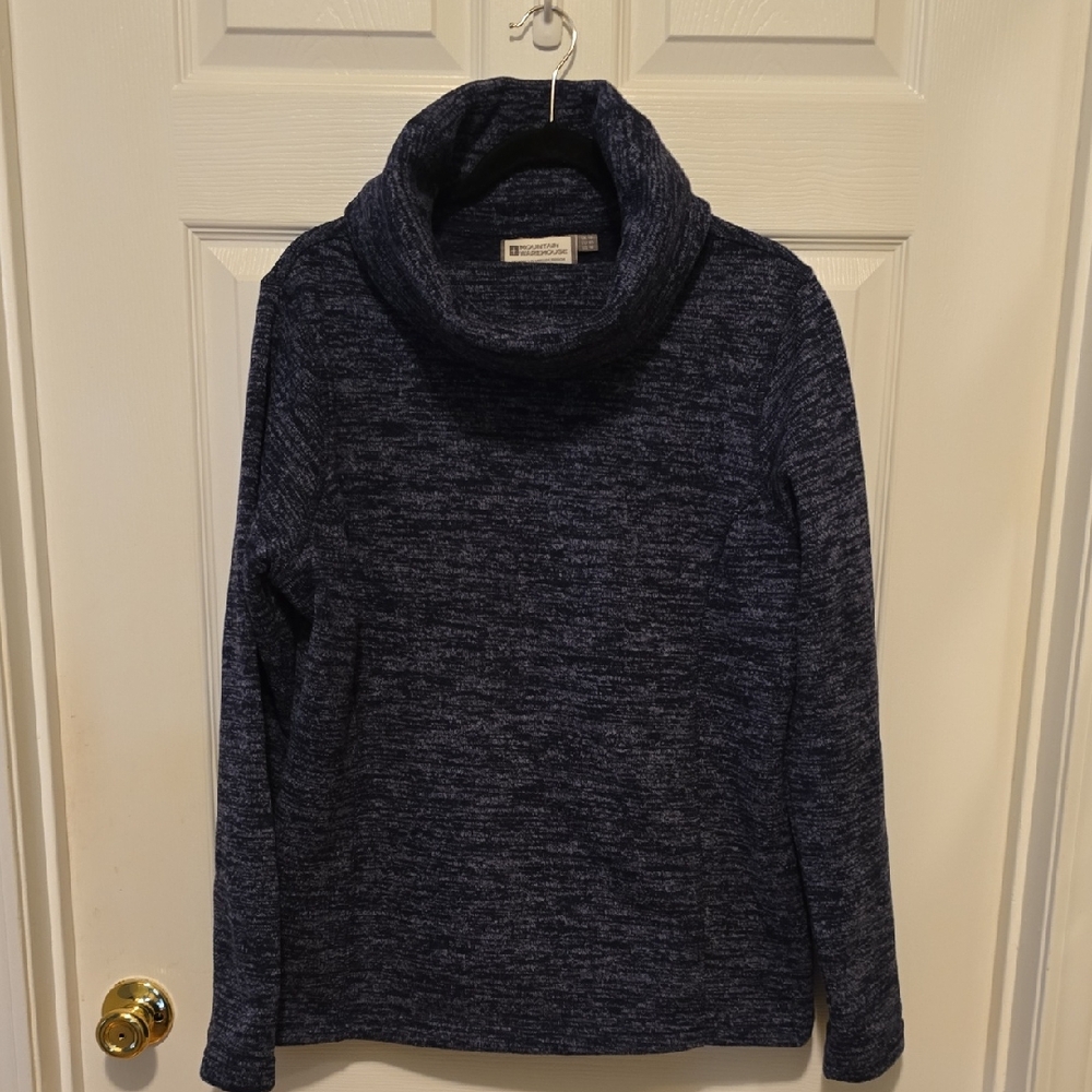 NWOT Mountain Warehouse Elegant Navy Cowl Neck Oversize Fleece. Size 14